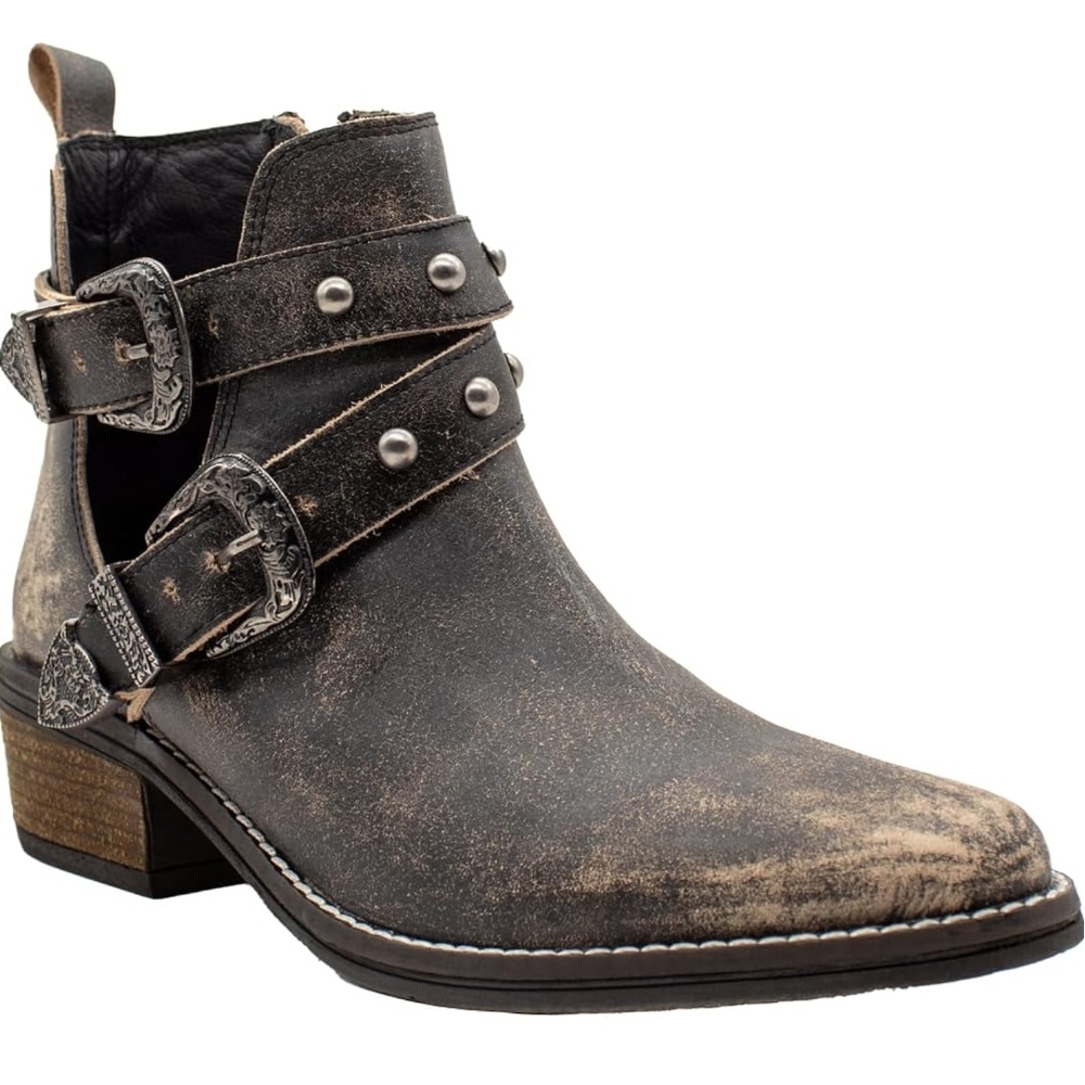 Very Volatile LA Distressed Brown Ankle Booties Factory Distressed | Sz 6 | NWOT